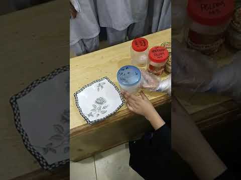 Egg shell removal by chemical method (vinegar).