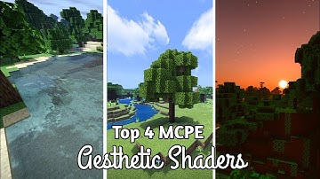 Top 4 Aesthetic Shaders For minecraft PE 1.14,1.15,1.16 and 1.17(pyrrolin gamer)