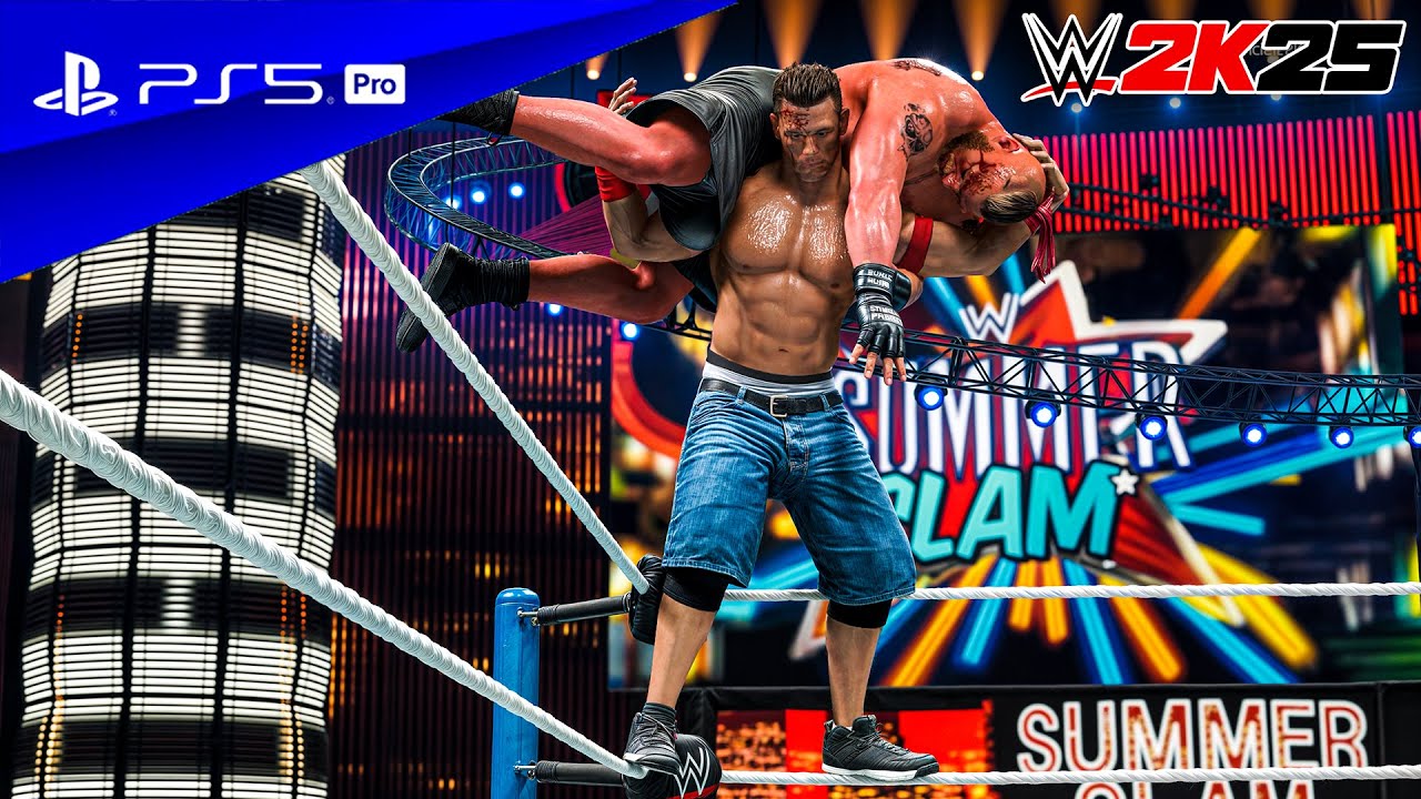 WWE 2K25 - John Cena vs. Brock Lesnar | Extreme Rules Match | PS5™ Pro [4K60]