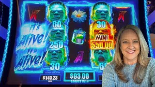 Amazing WIN on Frankenstein!  Double It's Alive!  #slots #casino #slotmachine screenshot 3