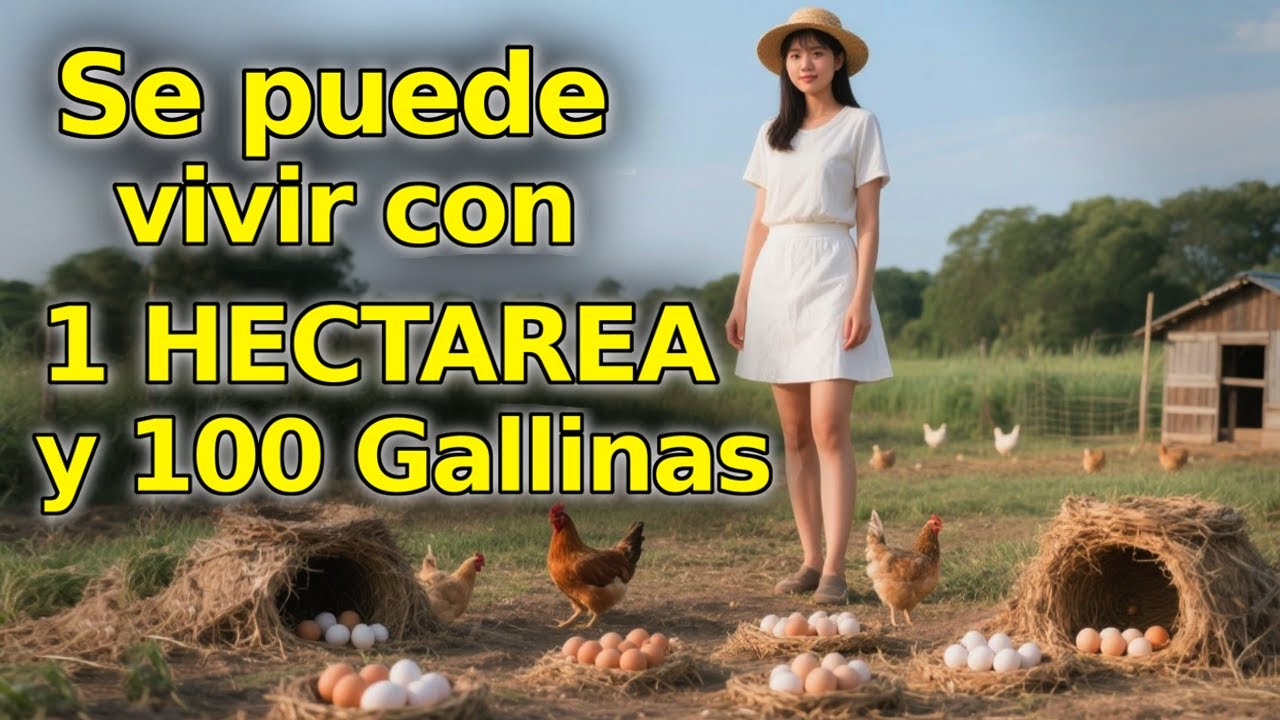 Se puede vivir con 1 hectárea y 100 GALLINAS PONEDORAS ¡Sí, y te enseño guia completa "dinero rapido