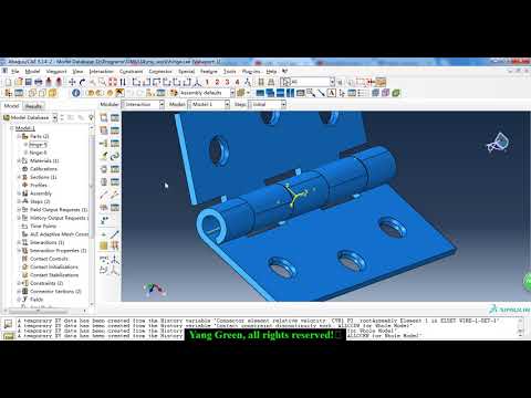 ABAQUS -hinge connector (Steo-By-Step)