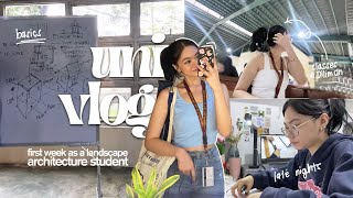 uni vlog: first week of college, a week as a landscape architecture student, productive ft. CZUR