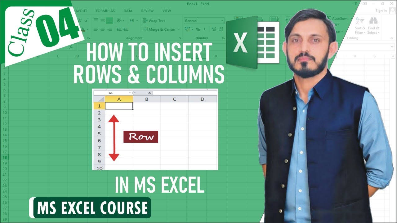 How to Insert Rows and Columns in MS Excel | Excel Beginner Tutorial ...