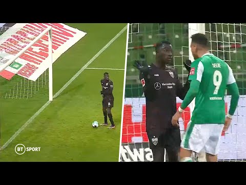 Bizarre Bundesliga moment! Striker booked for 'unsportsmanlike conduct' while scoring! 🤷‍♂️