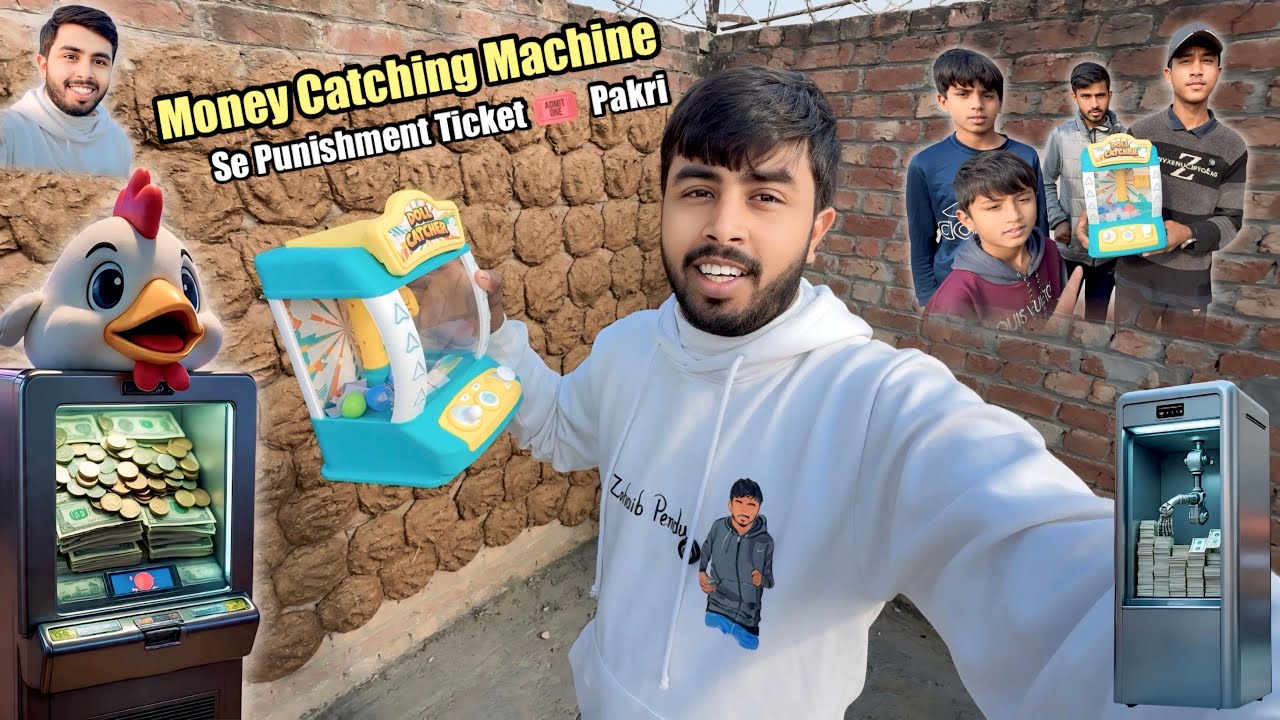 Punishment Catching Machine💰Paise Pakrne Wali Machine Ke Sath Punishment Ticket Pakri 😂 Zohaib Pendu
