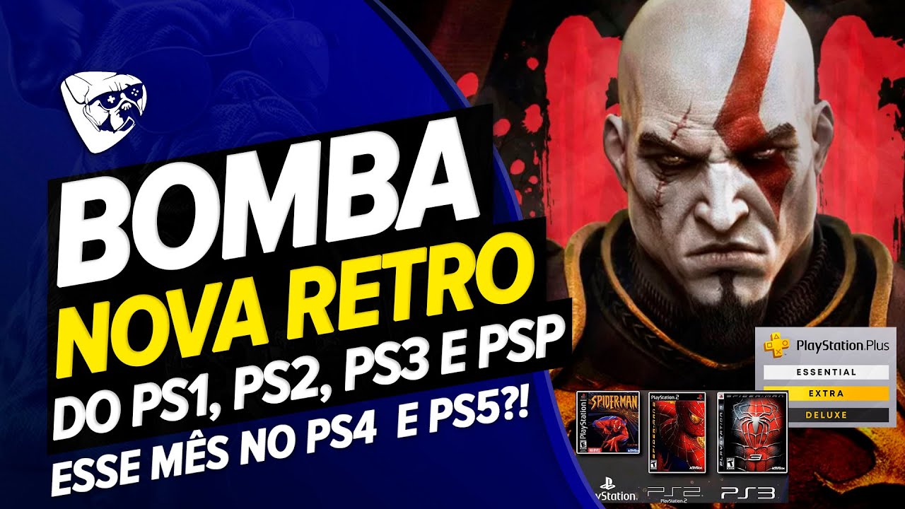 BOMBA! Nova RETRO, MAIS JOGOS Do PS1, PS2, e PSP Esse MÊS No PS4 e PS5!  MUITOS JOGOS Maravilhosos 