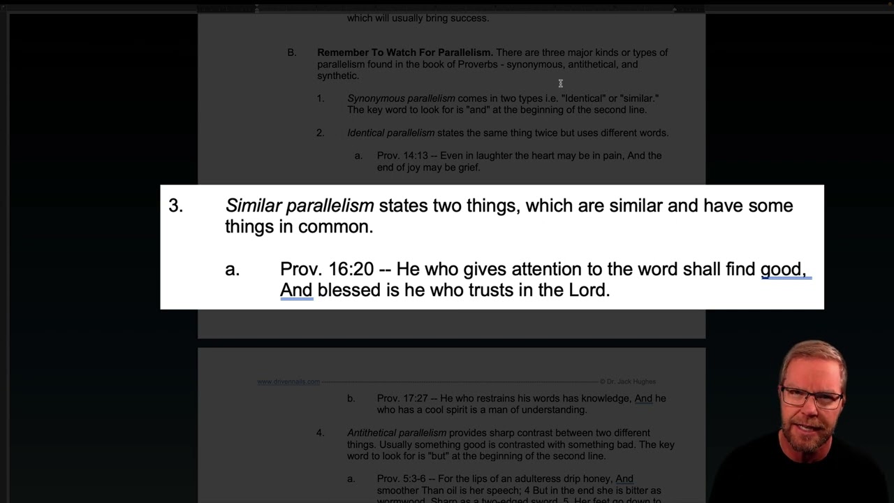 Lesson #8, "How to Study Proverbs"