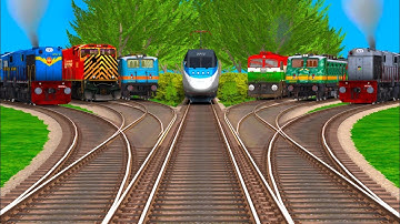 7* Trains Crossing At Curved Diamond Railroad Tracks / # Gameply #gamer #train sim world Wap-4 
