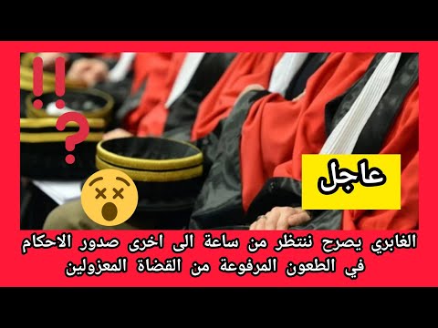عاجل عماد الغابري يصرح ننتظر من ساعة الى اخرى صدور الاحكام في الطعون المرفوعة من القضاة المعزولين