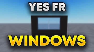 How to make Windows in Roblox Studio