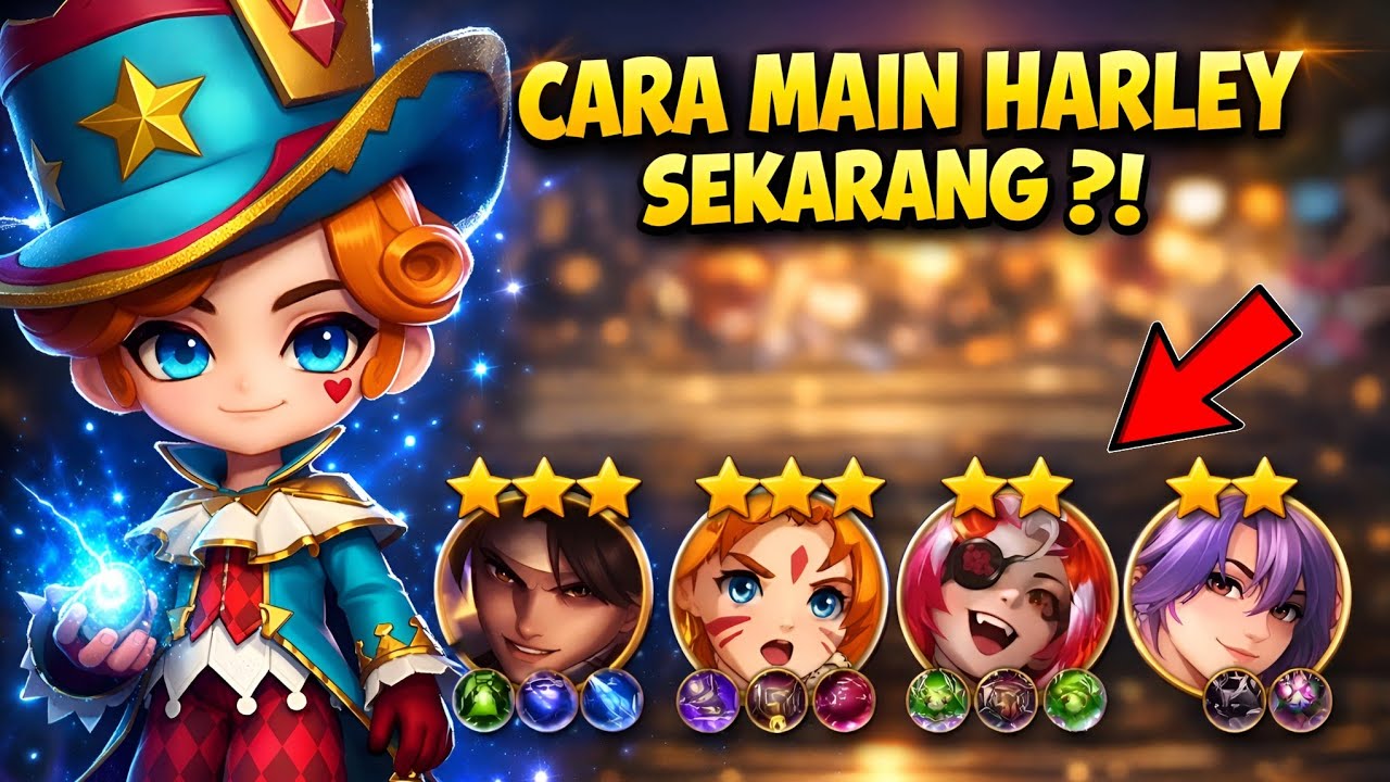 HARLEY DIBUFF?! 😱Cara Main Commander Harley Update Terbaru – 2 Hero Legend 3⭐! Magic Chess Gogo