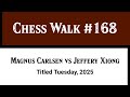 Magnus Carlsen vs Jeffery Xiong • Titled Tuesday, 2025