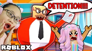 Escape The Evil Principal Obby in Roblox  I got an F now I'm getting DETENTION!!!