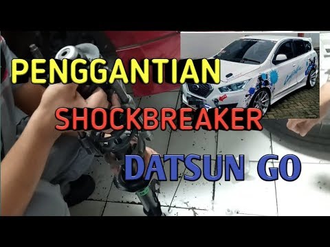 Tutorial cara melakukan penggantian shockbreaker belakang mobil sedan datsun go+ atau nissan almera.. 