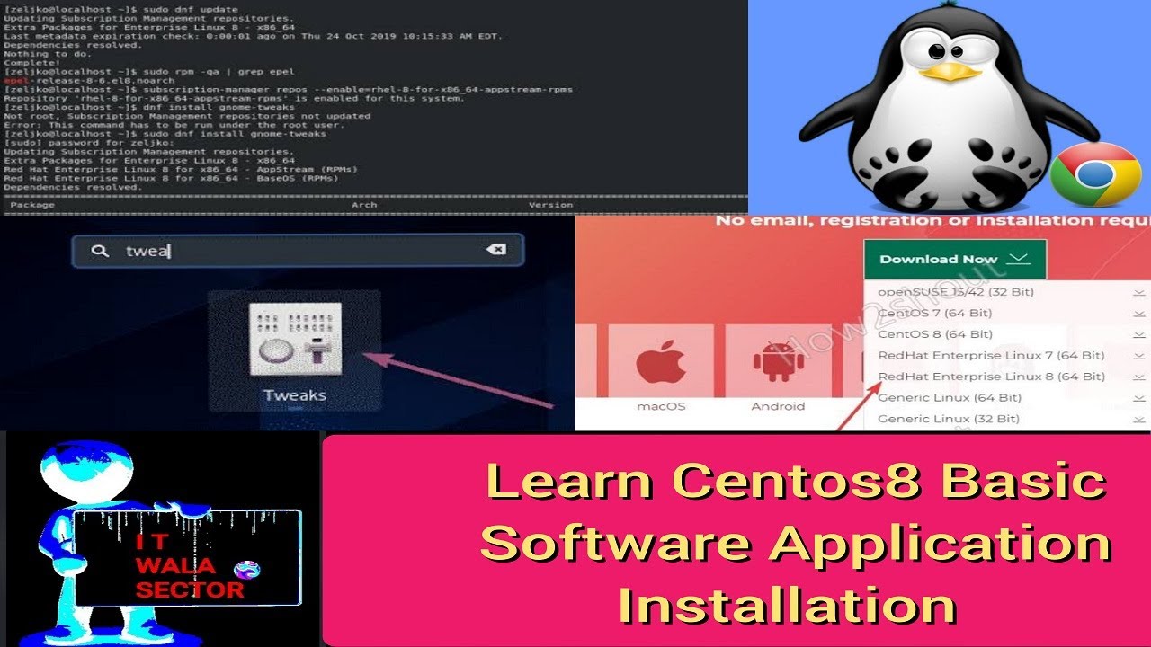 Linux Centos Applications Software Installations By Terminal(Tweak ...