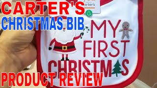 ✅  How To Use Carter's Just One Your My First Christmas Bib Review 🔴