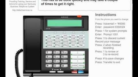 Voicemail Change Mailbox Greeting - Business Phone Systems Calgary