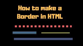How to make a border in html notepad