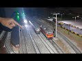 NIGHT VIEW OF INDIAN RAILWAY MODEL | Wap7 High speed run | TRAIN IN HO SCALE