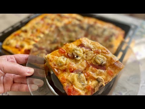 Вот как нужно готовить тесто для пиццы! Настоящая вкусная пицца - и никаких сложностей