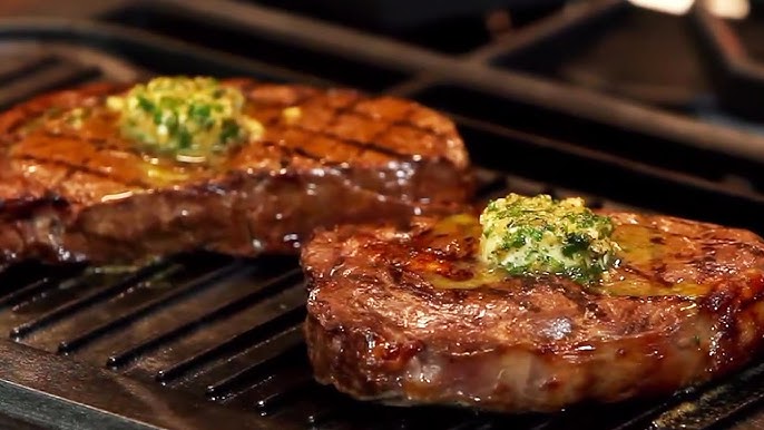 Omaha Steaks, top sirloin with Omaha steak seasoning. Before, during and  after. Plus the veggie that makes your pee smell. 😋 : r/grilling