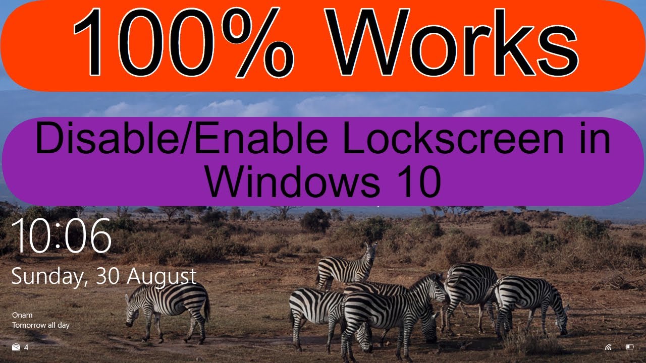 Disable or Enable Lock Screen in Windows 10 | 100% Works