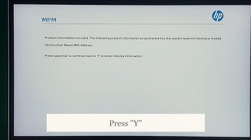 How to fix Factory Host-Based MAC Address. Product Information Not Valid. HP DMI.