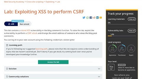 Web Security Academy | XSS | 16 - Exploiting XSS to Perform CSRF