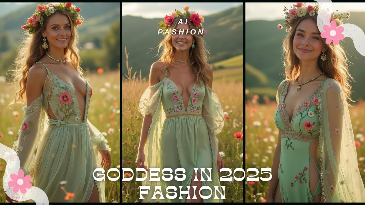 AI LookBook: Radiant AI Spring Goddess in 2025 Fashion | MidJourney \u0026 Sora