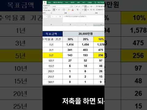 목표자금계산기 주식복리계산기 Shorts 