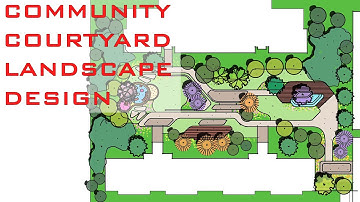 HOW TO DESIGN A COMMUNITY COURTYARD on iPad Pro using Concepts App and Procreate