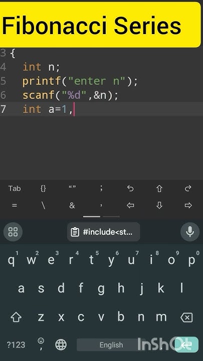 Write a Program to Print Fibonacci Series in C - YouTube