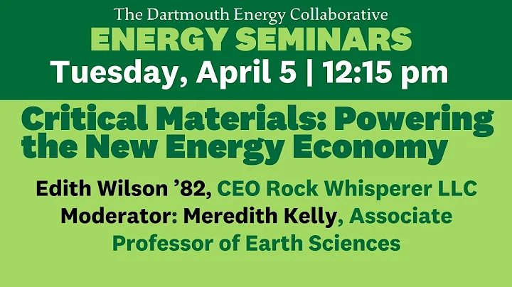 Critical Materials: Powering the New Energy Econom...