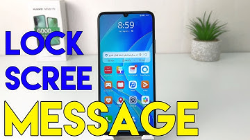 Huawei Nova Y70: How to Set a Custom Message on the Lock Screen