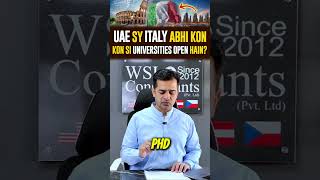 Secure Your Seat: Italy MBBS & PhD Applications Open in UAE!