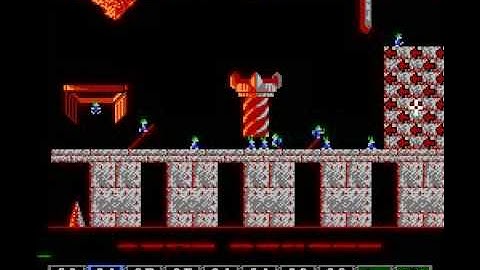 Lemmings (NES) taxing level  25 solution