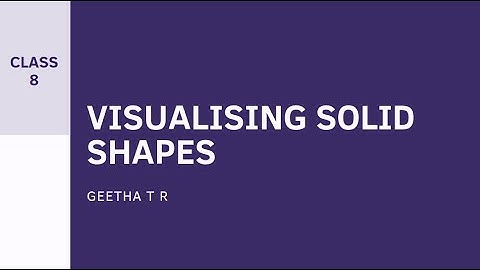 Visualising Solid Shapes||Class 8|| Part 1.