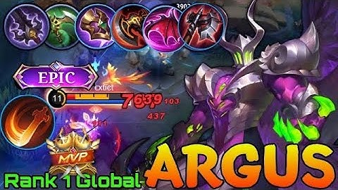 ARGUS  BEST BUILD 2024! | BUILD TOP 1 GLOBAL ARGUS GAMEPLAY | MOBILE LEGENDS