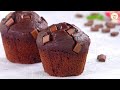 Bakery-Style Double Chocolate Muffins /Chocolate Chip Muffin/ Chocolate Cupcake recipe by Tiffin Box