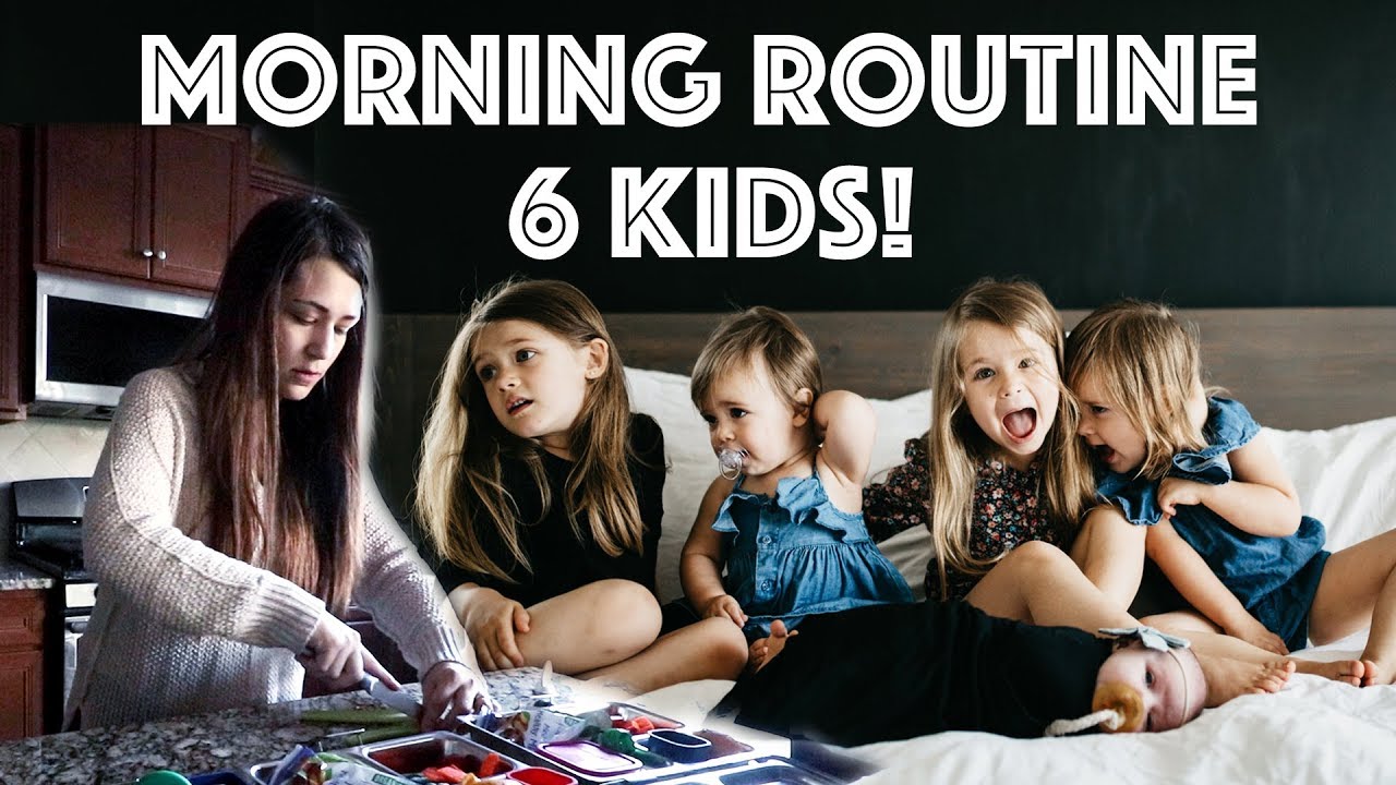 MORNING ROUTINE | SIX kids under EIGHT - YouTube