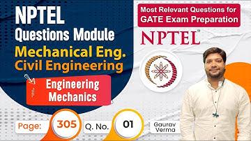Engineering Mechanics Mechanical NPTEL Qs series | EM NPTEL Assignment Question for GATE Exam