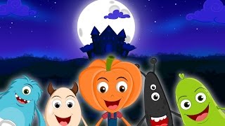 Five Little Monsters Jumping On The Bed | Halloween Songs For Kids | Kids Songs | Preschool