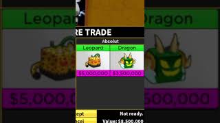 WAS THIS TRADE A W OR AN L? #roblox #bloxfruits #onepiece #dragon #anime #leopard