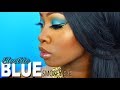 Electric Blue Gold Cat Eye Makeup Tutorial | Maya Galore