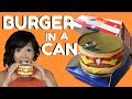 HAMBURGER in a CAN Taste Test - ready-to-eat cheeseburger & steak house burger