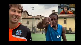 Blur reacts to the challenge between Gilbert Nana and Sergio Pereira