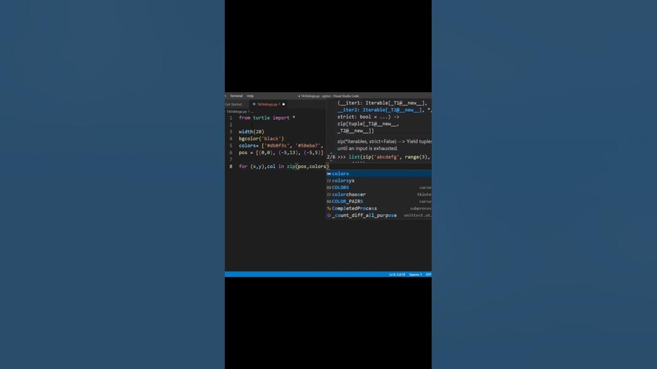 How to create Tik tok logo using python turtle graphics - YouTube