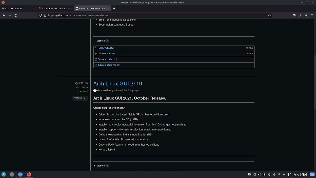 Arch Linux GUI October 2021 Release | NVIDIA, BTRFS, Improved Installer ...