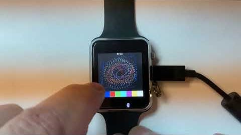 LILYGO® TTGO T-Watch-2020 running my MicroPython demo watch_draw.py.